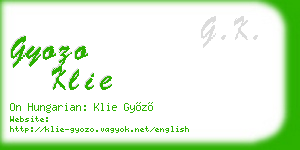gyozo klie business card