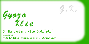 gyozo klie business card